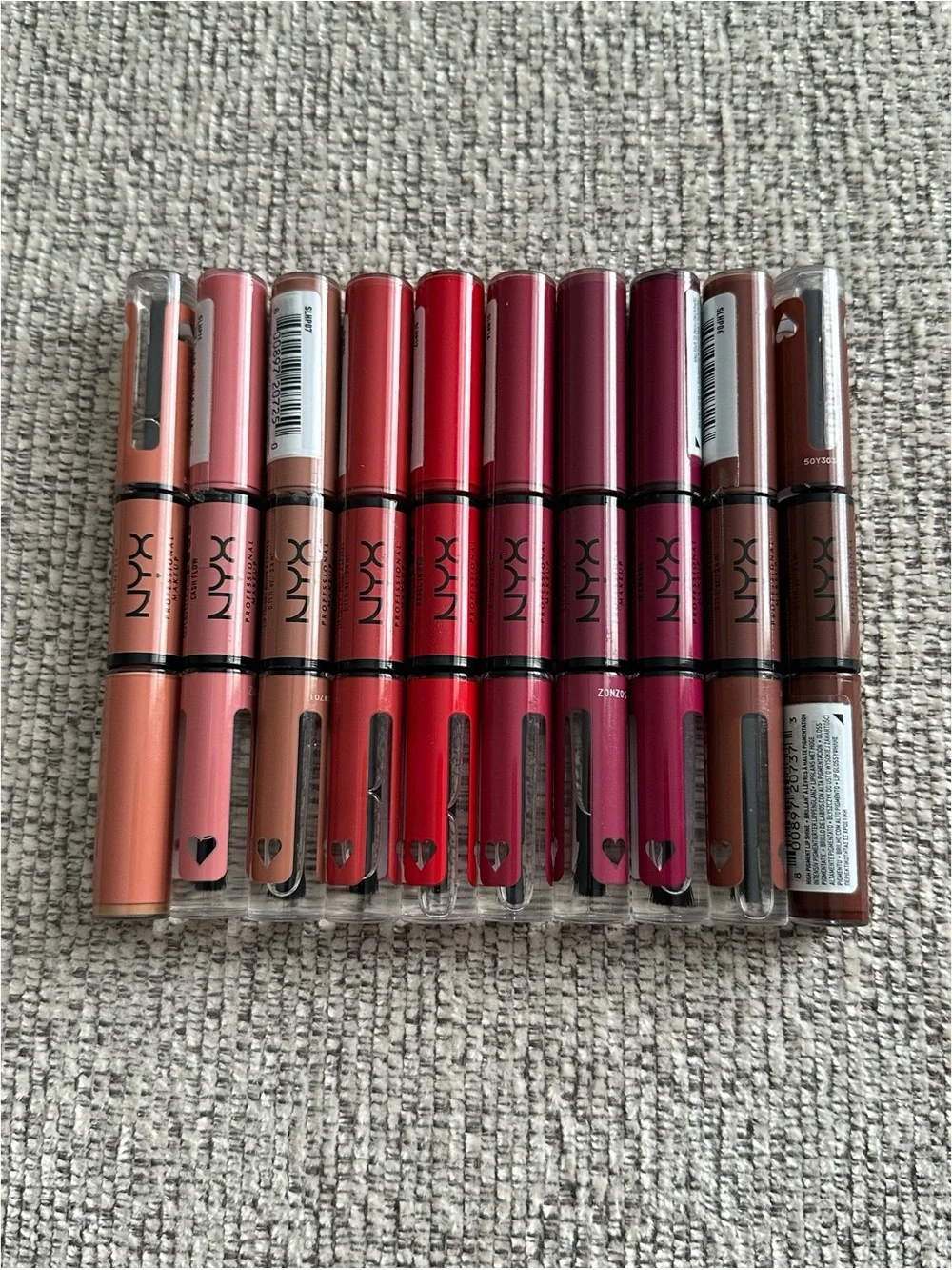 BRAND NEW NYX Shine Loud High Shine Lip Color 10 Piece Assorted Shade Lot